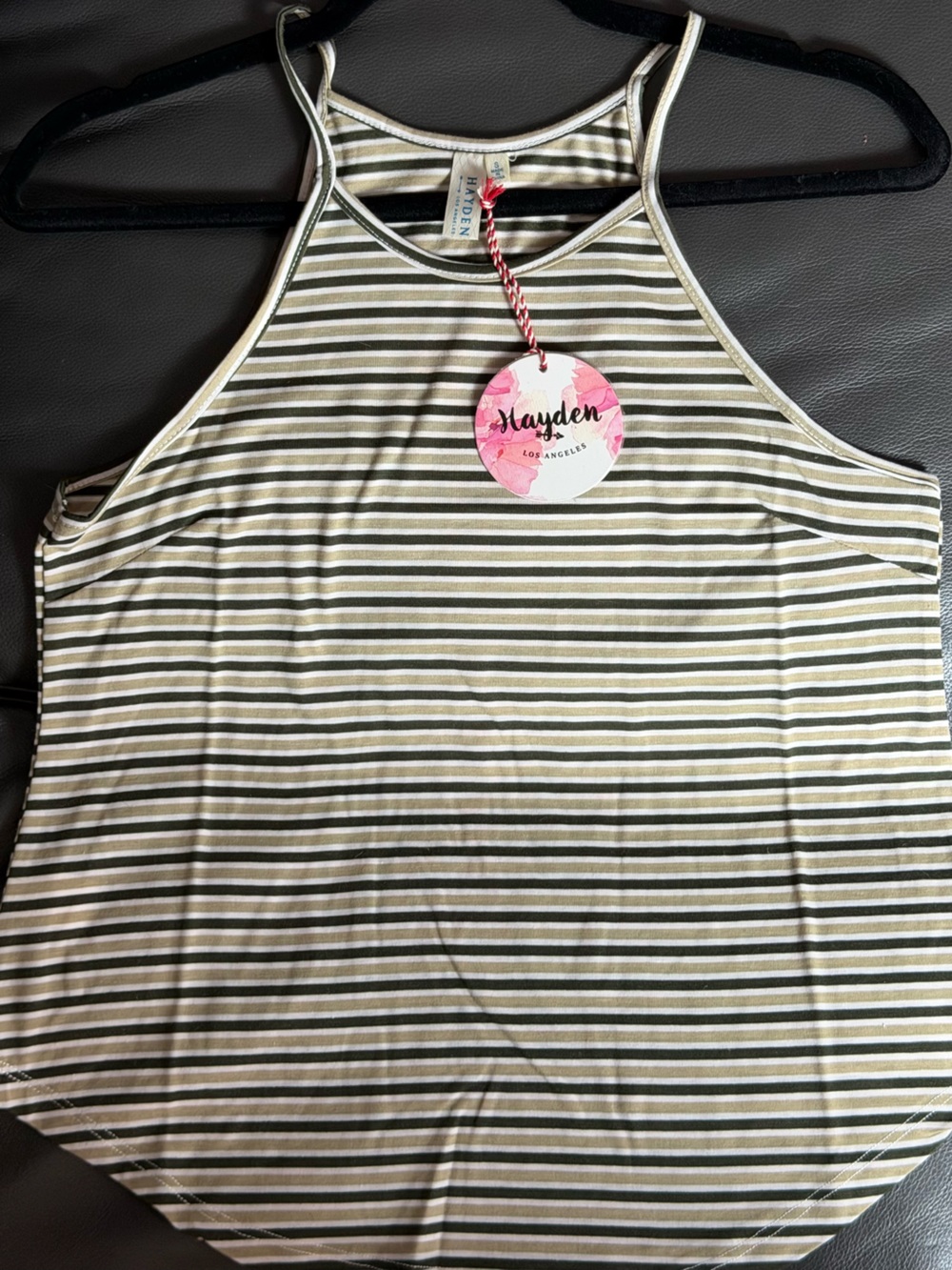 NWT Hayden Los Angeles Striped Racerback Tank Top Size Small